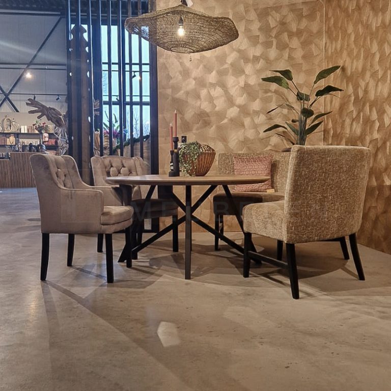 Eiken ronde tafel Femm - Afbeelding 3