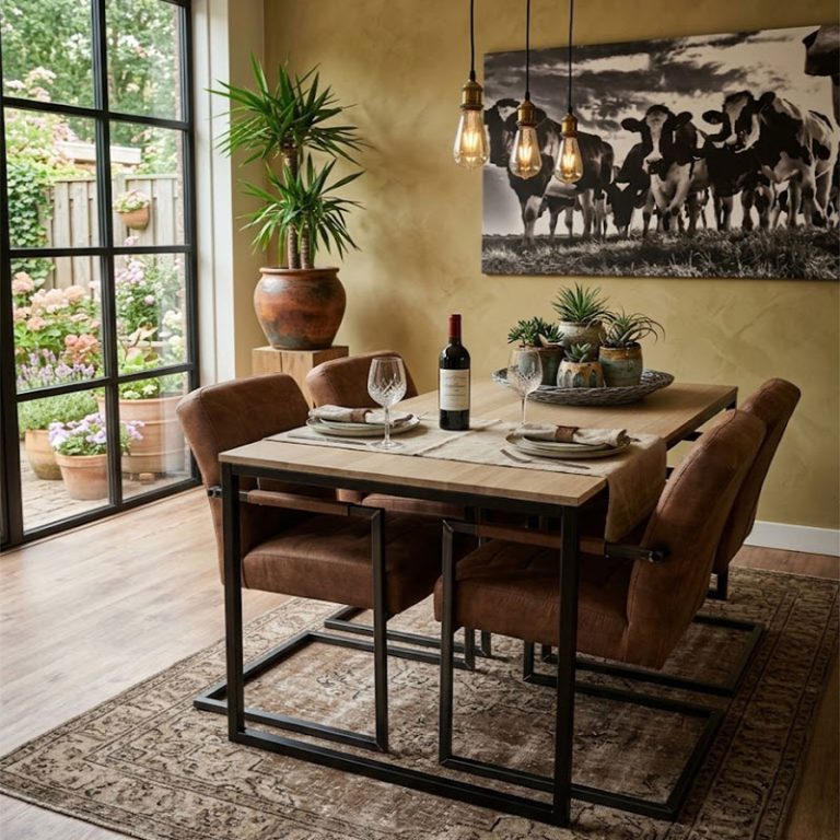 Eiken tafel Fernando U-poot