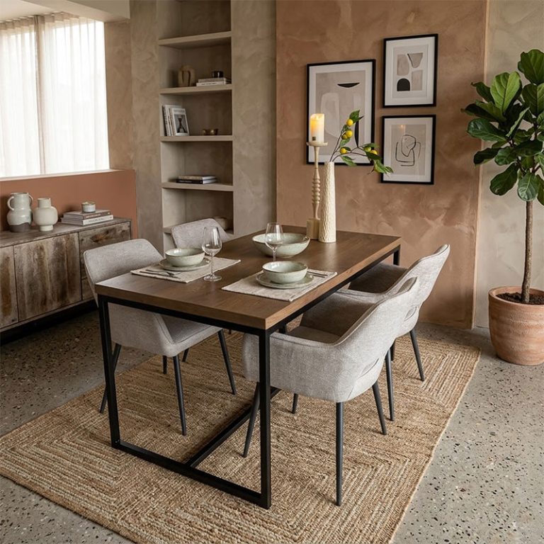 Eiken tafel Fernando met Ligger