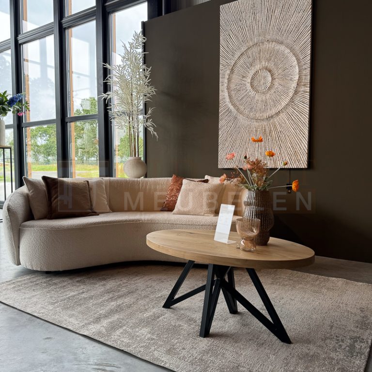 Eiken ovale Salontafel Andrea - Afbeelding 5