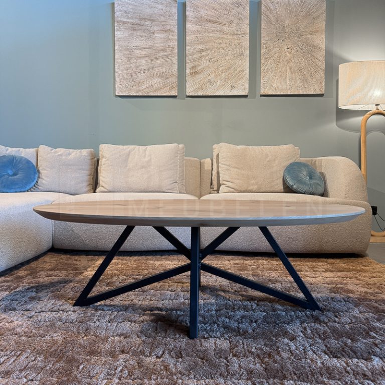 Eiken ovale Salontafel Andreas - Afbeelding 2