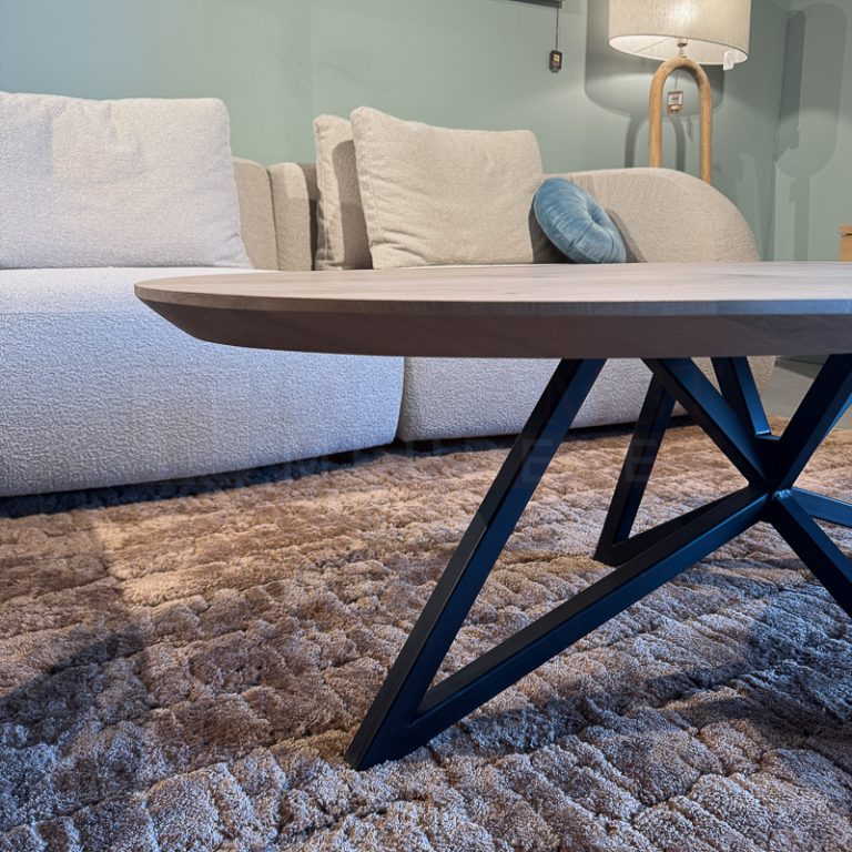 Eiken ovale Salontafel Andreas - Afbeelding 3