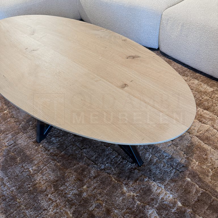 Eiken ovale Salontafel Andreas - Afbeelding 6