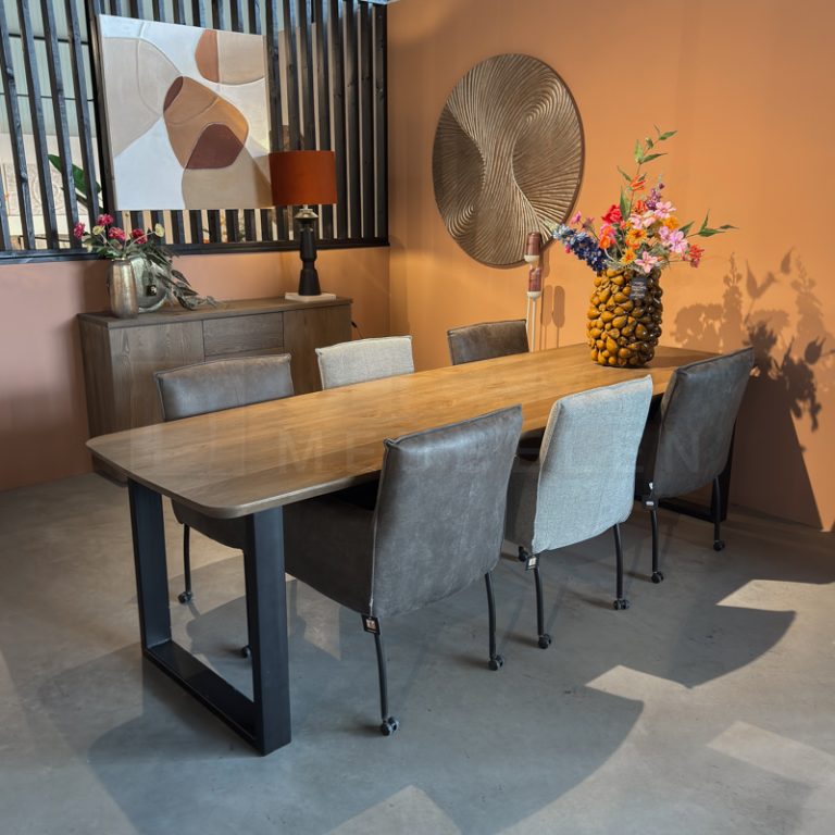 Eiken Deens ovale tafel Dien