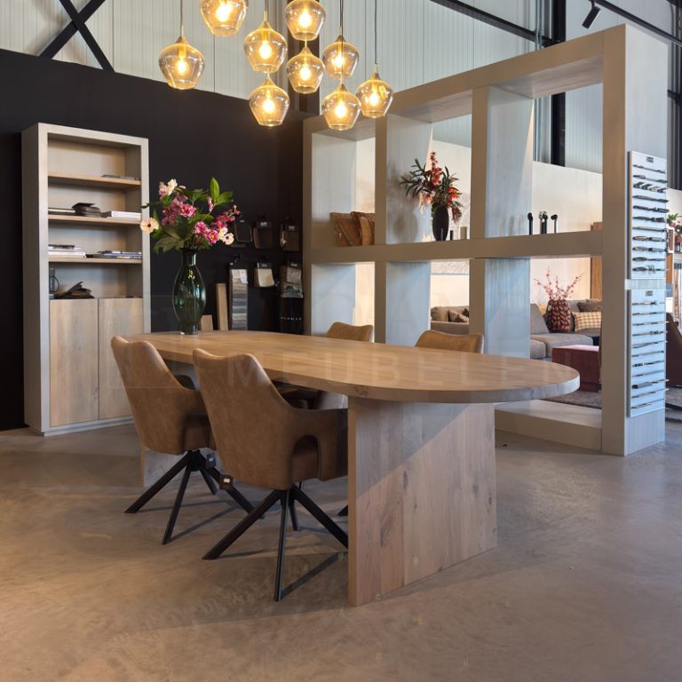 Eiken ovale Tafel Door - Afbeelding 2
