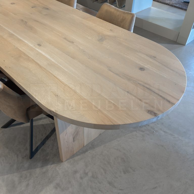 Eiken ovale Tafel Door - Afbeelding 3
