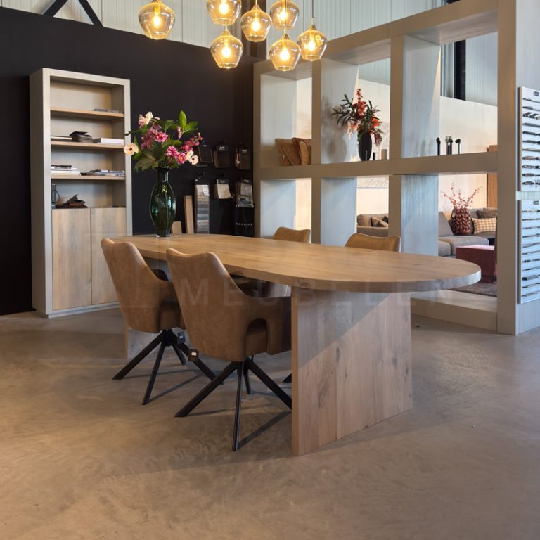 Eiken ovale Tafel Door - Afbeelding 4