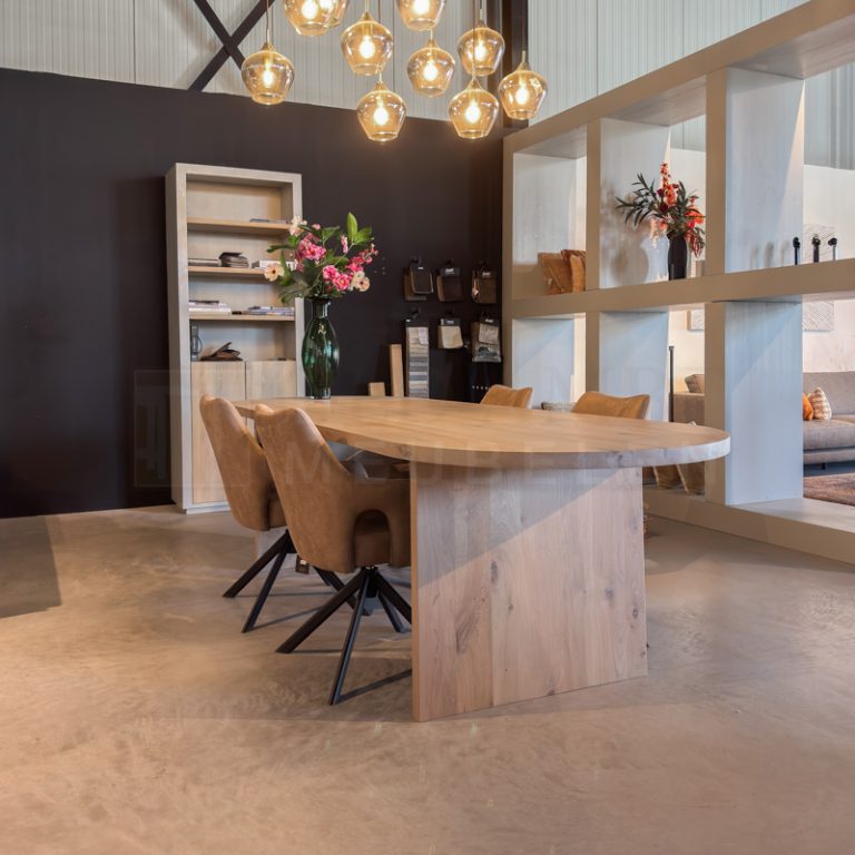 Eiken ovale Tafel Door - Afbeelding 5