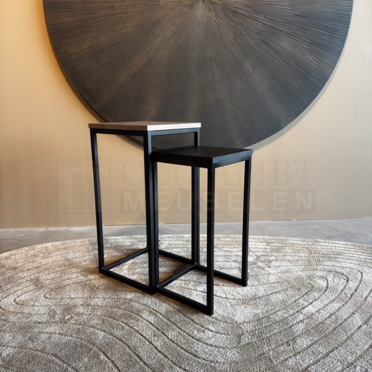 Eiken Bijzettafel set Duo - Afbeelding 5