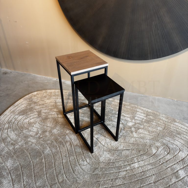 Eiken Bijzettafel set Duo - Afbeelding 7