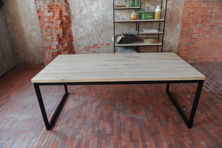 Eiken tafel Fernando U-poot - Afbeelding 9