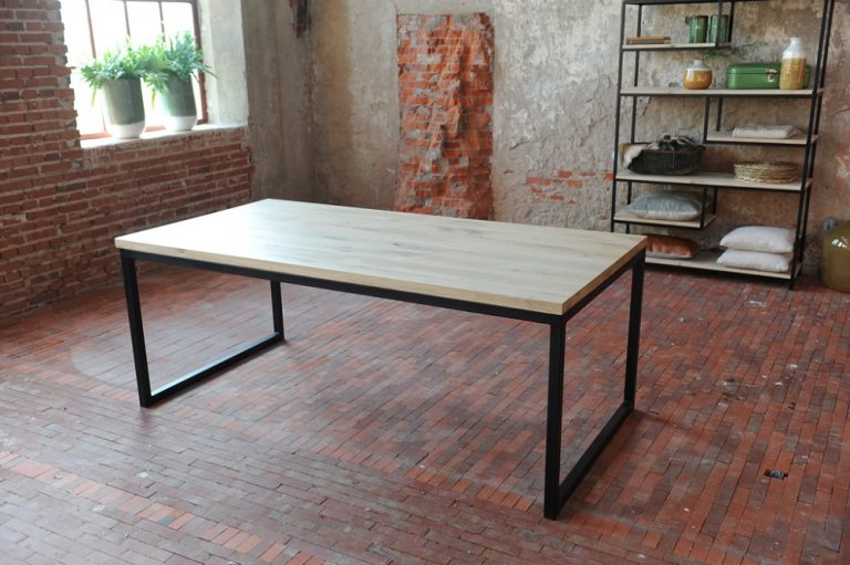 Eiken tafel Fernando U-poot - Afbeelding 10