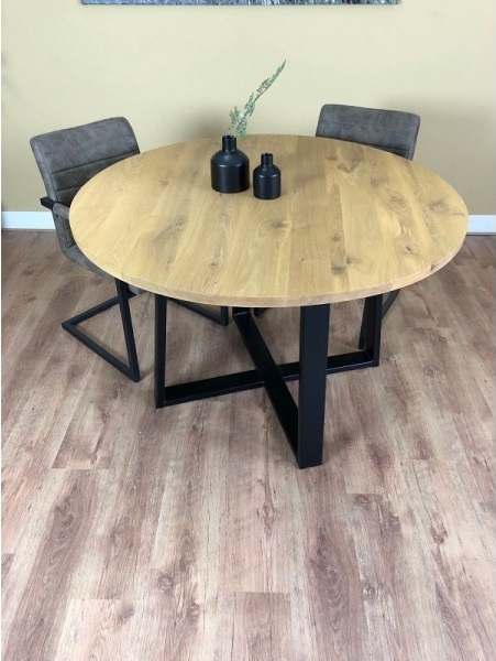 Eiken tafel Kruis - Afbeelding 3