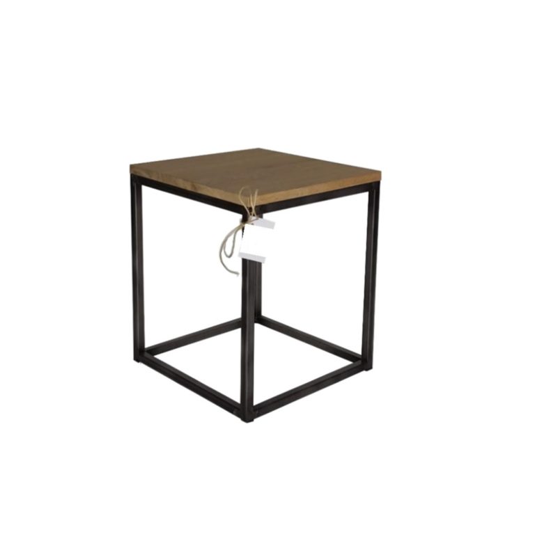 Eiken Bijzettafel Kruk
