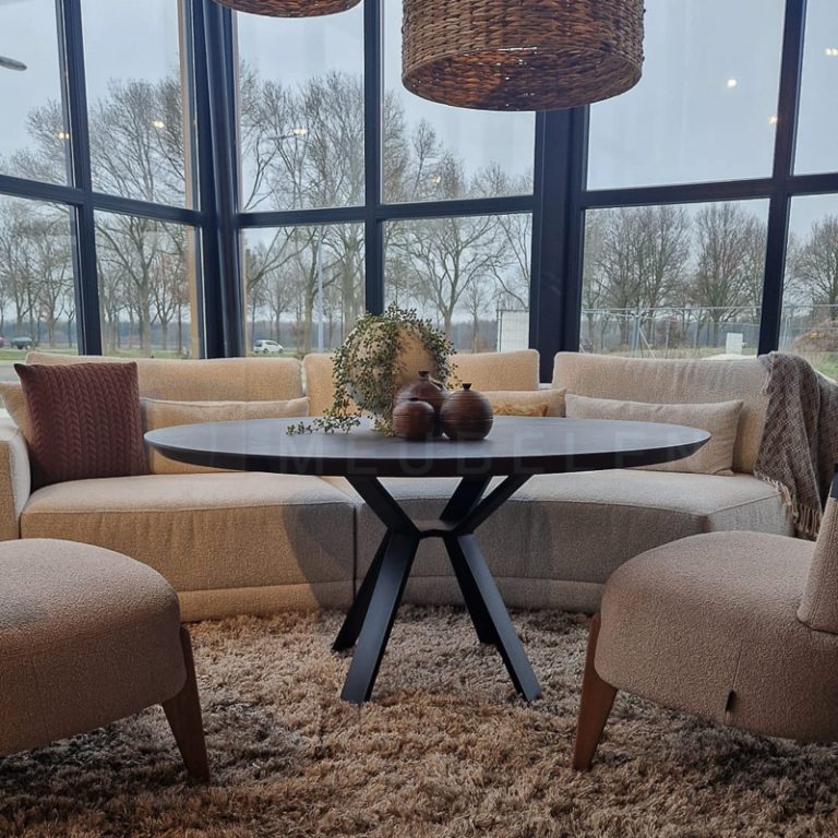 Eiken ronde Lowdining tafel - Afbeelding 4