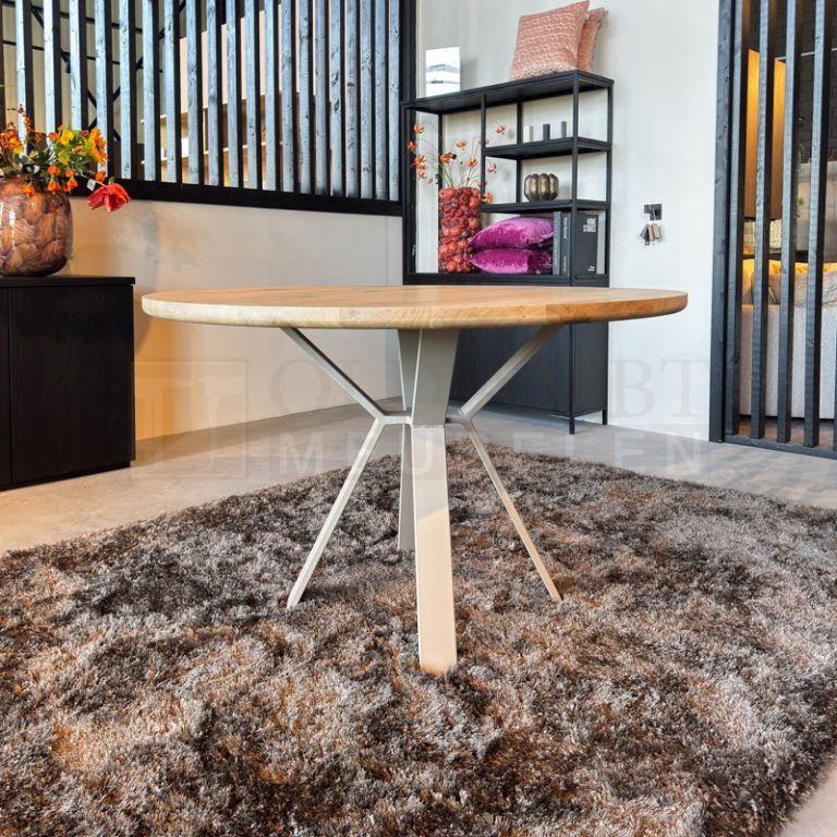 Eiken ronde tafel Lowen - Afbeelding 2