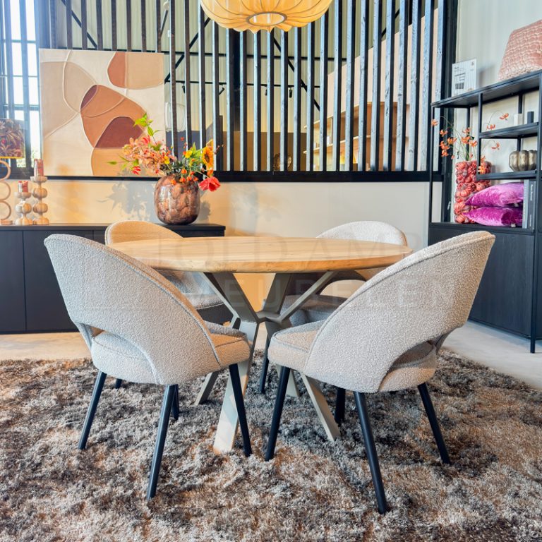 Eiken ronde tafel Lowen - Afbeelding 3