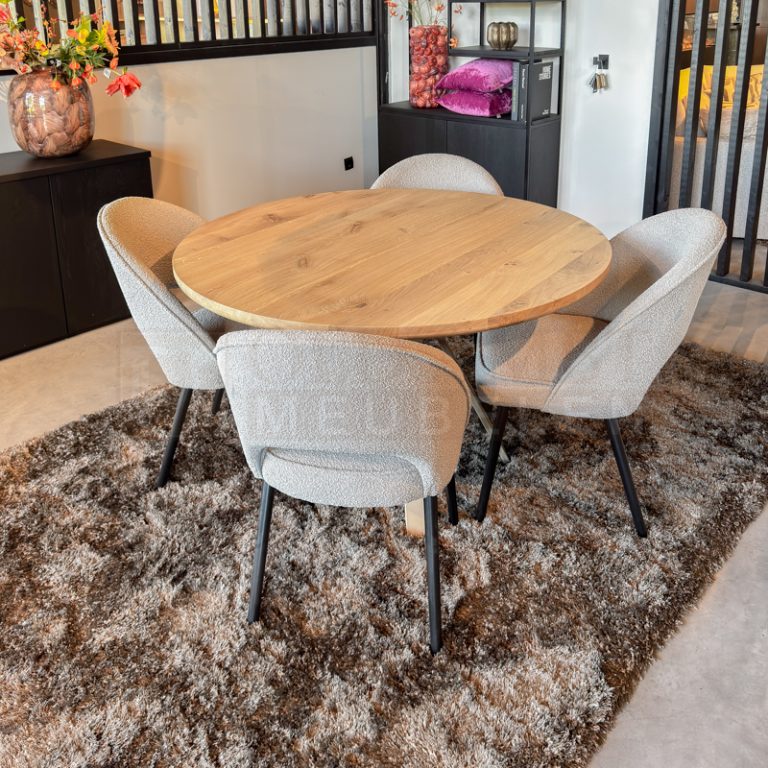 Eiken ronde tafel Lowen - Afbeelding 4
