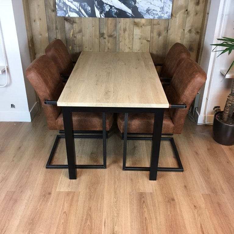 Eiken tafel Mike - Afbeelding 4