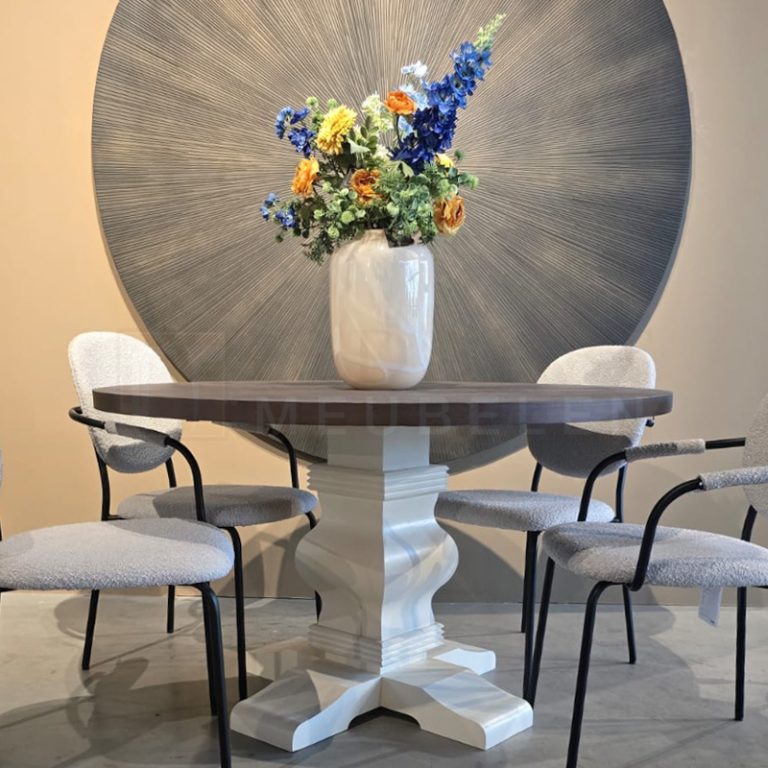 Eiken ronde tafel Rana - Afbeelding 5
