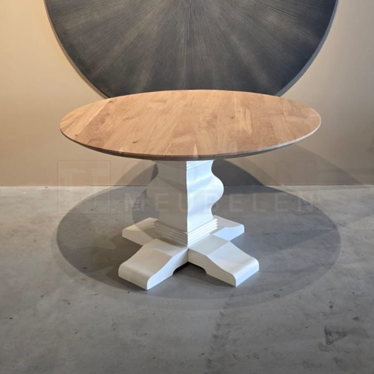 Eiken ronde tafel Remy - Afbeelding 2