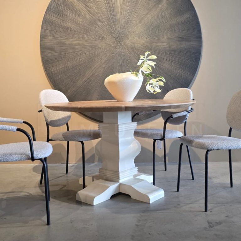 Eiken ronde tafel Remy - Afbeelding 5