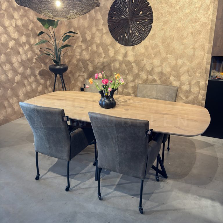 Eiken Deens ovale tafel Steffina - Afbeelding 6