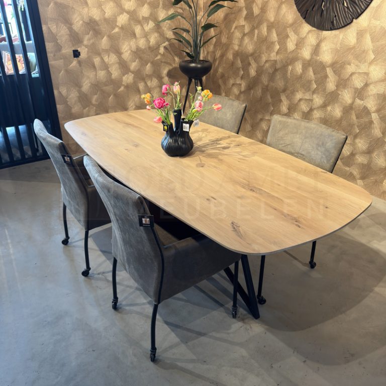 Eiken Deens ovale tafel Steffina - Afbeelding 7
