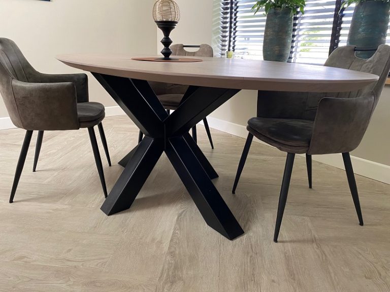 Eiken ovale tafel Thea - Afbeelding 4