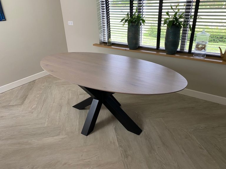 Eiken ovale tafel Thea - Afbeelding 5