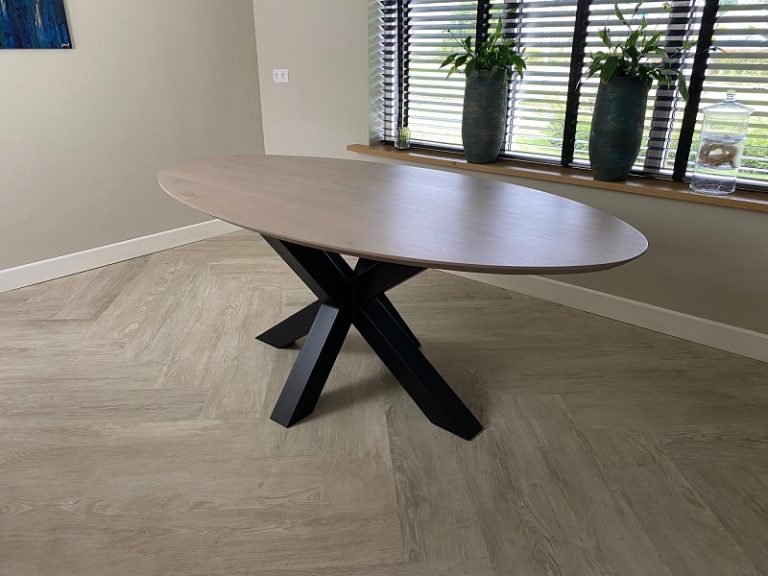 Eiken ovale tafel Thea - Afbeelding 6