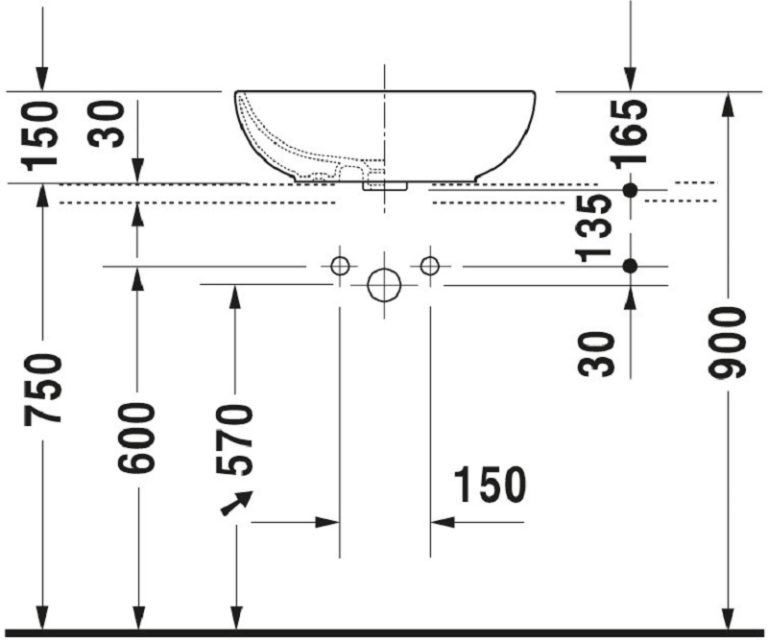Waskom Duravit Foster - Afbeelding 2