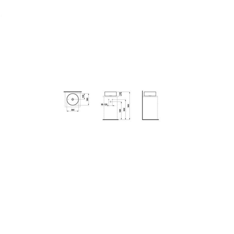 Waskom Laufen Living Square Saphir rond - Afbeelding 2