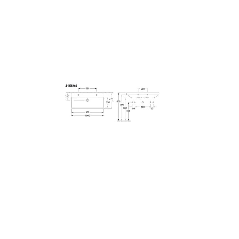 Wastafel Villeroy en Boch Avento - Afbeelding 2