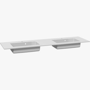 Dansani Minore wastafel dubbel solid surface