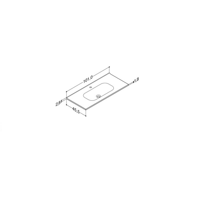 Plieger Qubic wastafel keramisch - Afbeelding 3