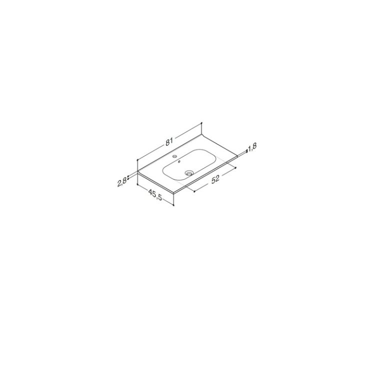 Plieger Qubic wastafel keramisch - Afbeelding 2